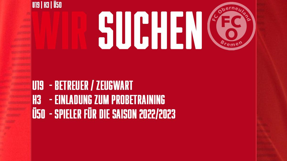 Du betrachtest gerade FCO | Wir suchen dich! – U19, H3, Ü50